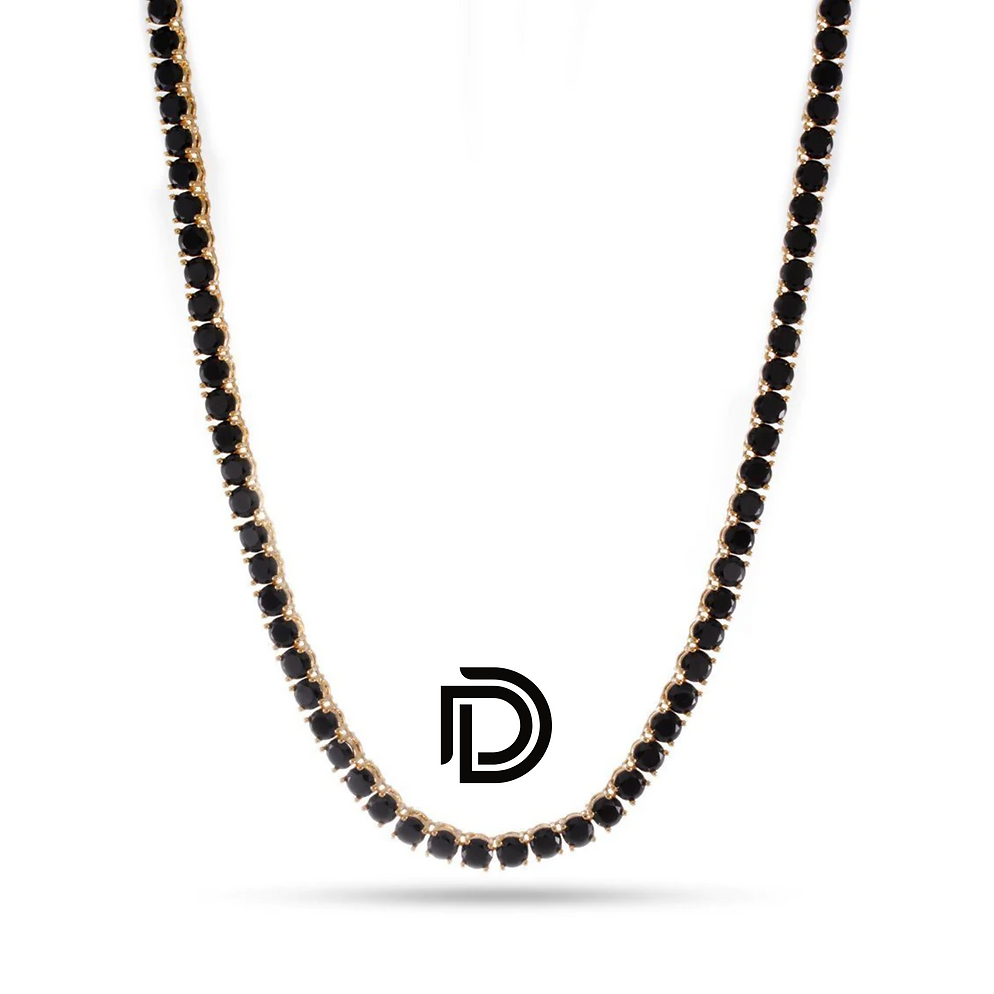 4mm Onyx Black Tennis Chain - Main Image