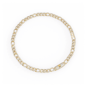 11mm Figaro Link Diamond Necklace