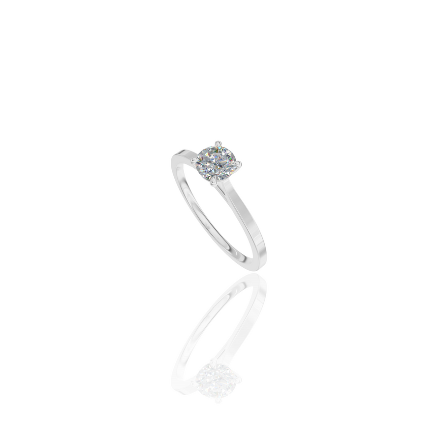 Classic Round Cut Moissanite Ring
