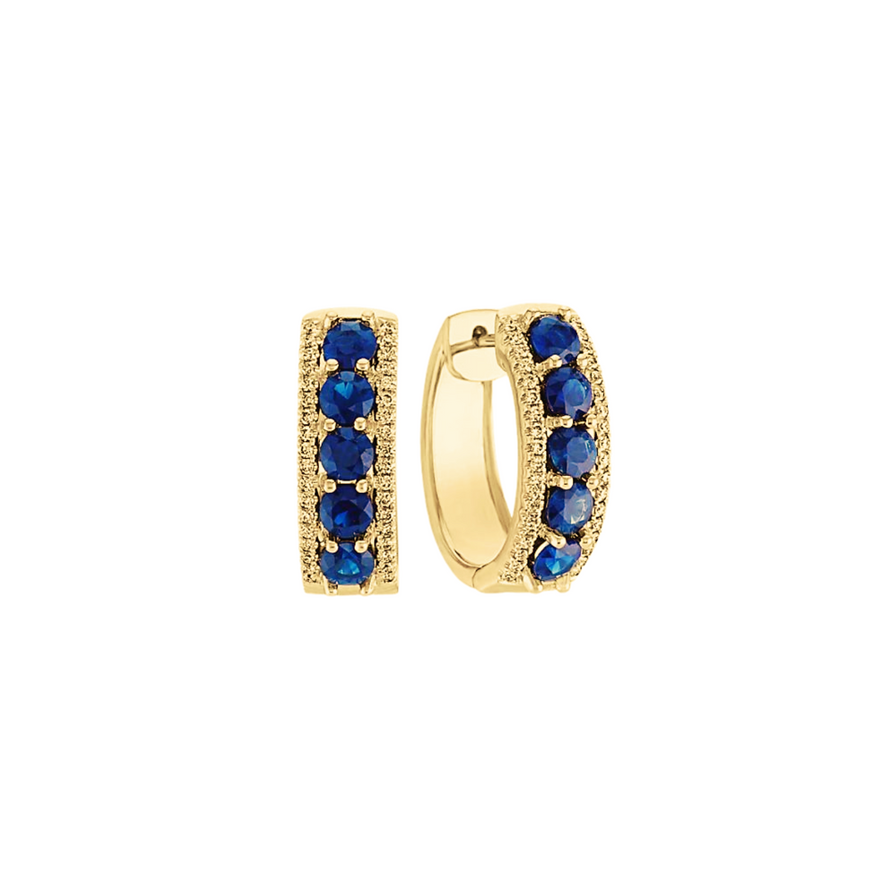 Sapphire and diamond hoop